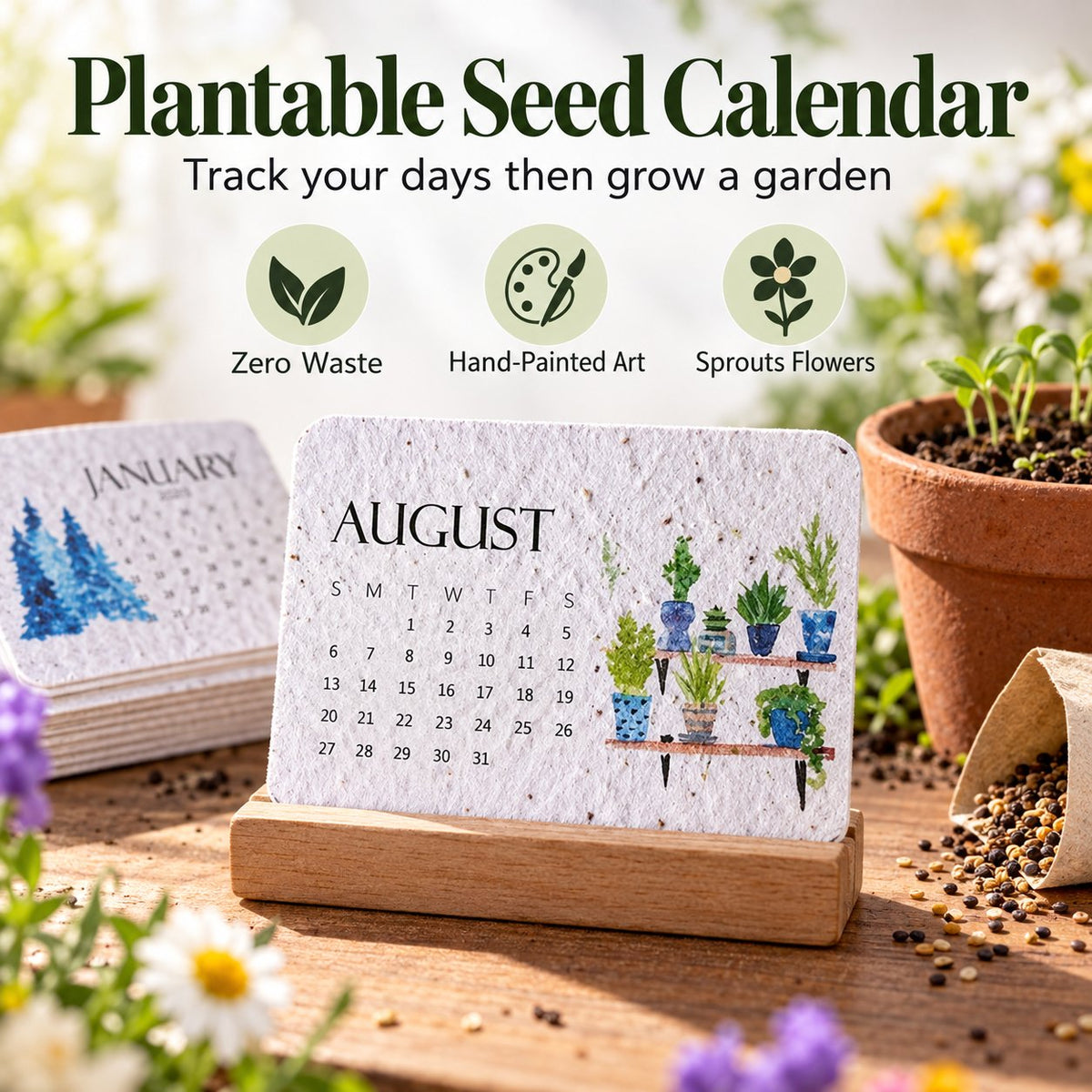 🌱 2027 Plantable Seed Calendar — Grow Something Beautiful! ✨