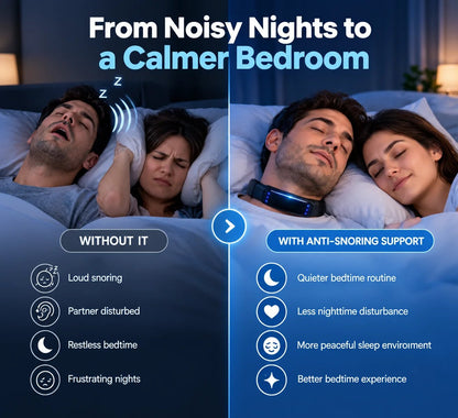 🌙 HOT SALE | Snoring Support Neck Wearable – Lightweight Hands-Free Bedtime Device for Quieter Night Routines