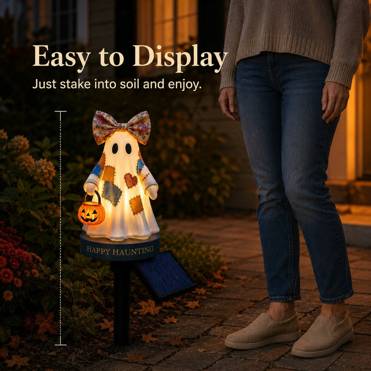 Solar Halloween Ghost Garden Stake Light