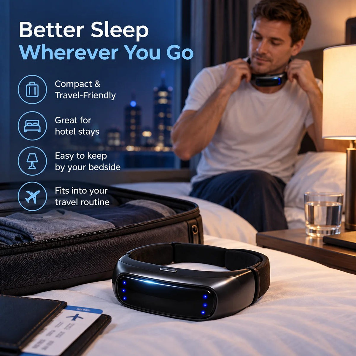 🌙 HOT SALE | Snoring Support Neck Wearable – Lightweight Hands-Free Bedtime Device for Quieter Night Routines