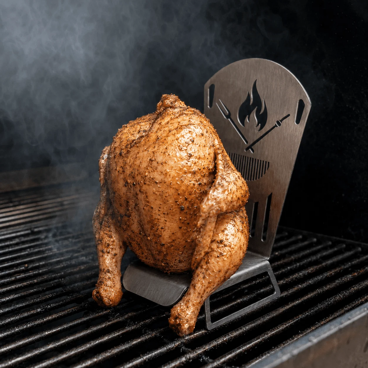 🍗Metal Beer Can Chicken Chair – Upright BBQ Roasting Stand🍗