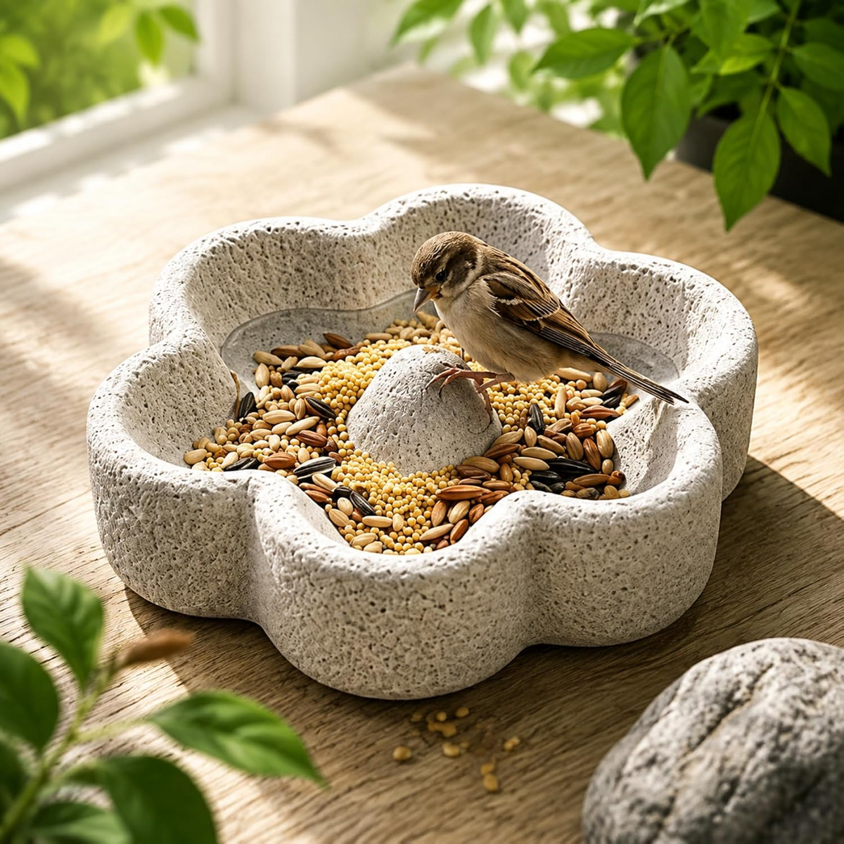 🐦2-in-1 Pumice Bird Food Bowl🐦