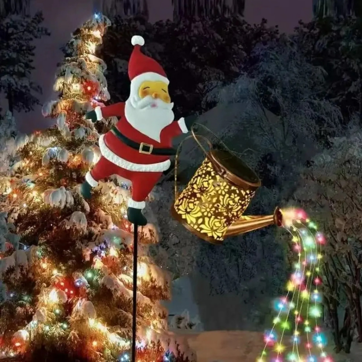 🎅 Santa’s Magical Light-Pour Garden Stake ✨
