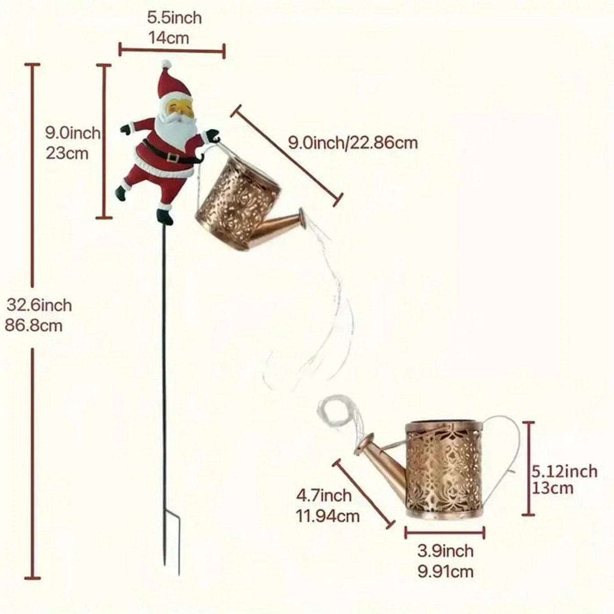 🎅 Santa’s Magical Light-Pour Garden Stake ✨