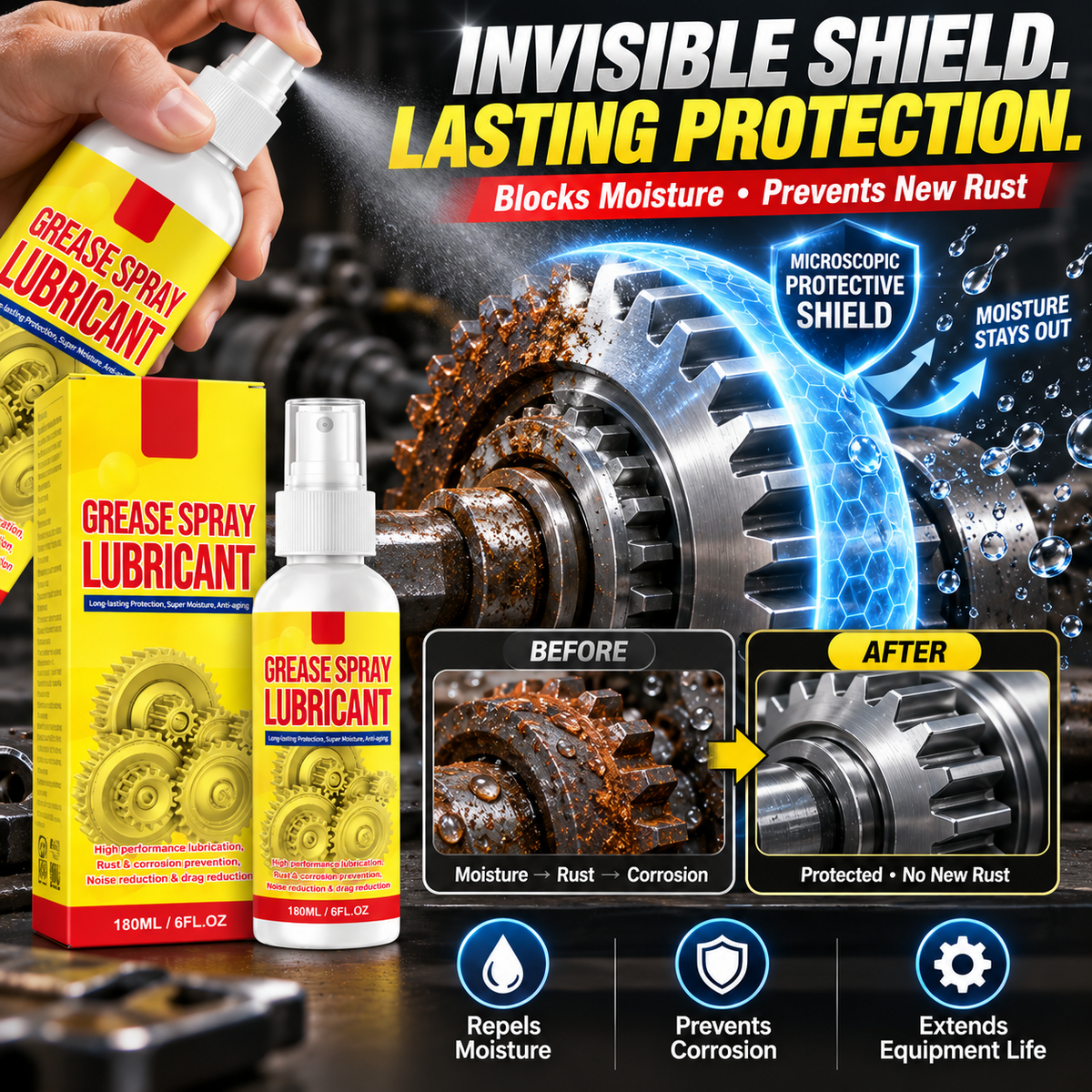 Anti-Rust Lubricant Spray & Rust Remover