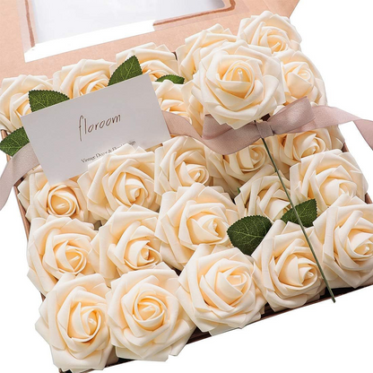 🌸 Everlasting Foam Roses – 25PCS Realistic Artificial Flowers