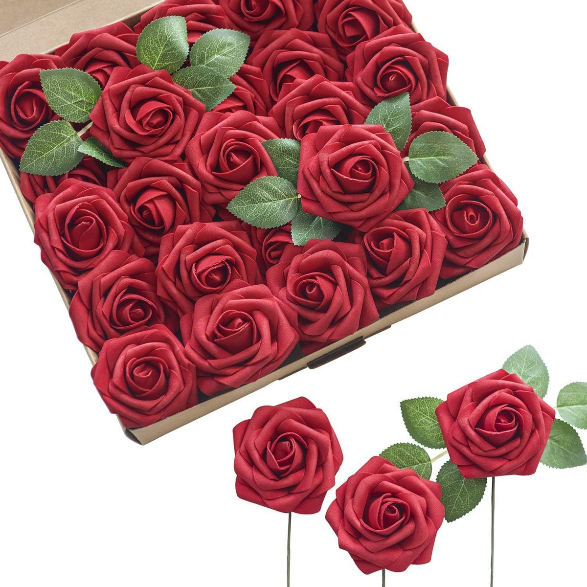 🌸 Everlasting Foam Roses – 25PCS Realistic Artificial Flowers
