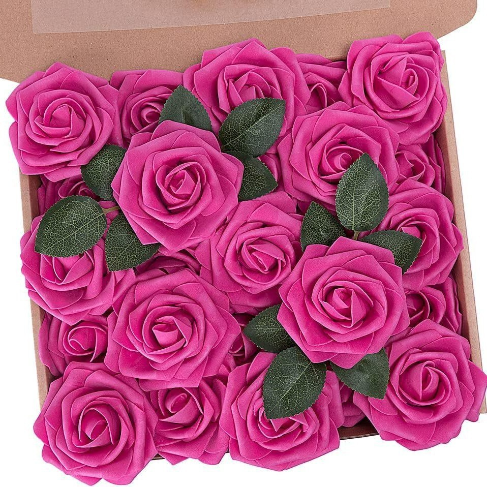 🌸 Everlasting Foam Roses – 25PCS Realistic Artificial Flowers