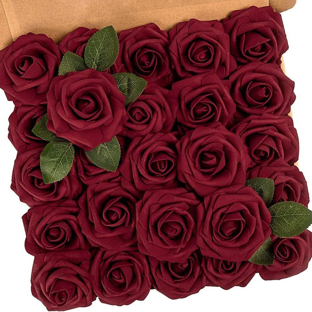 🌸 Everlasting Foam Roses – 25PCS Realistic Artificial Flowers