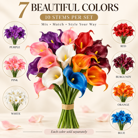 🌸 Realistic Calla Lily Artificial Flowers – Elegant Faux Floral Décor