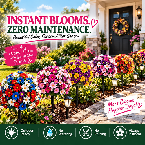 🌸 Ever-Blooming Garden Flower Stakes