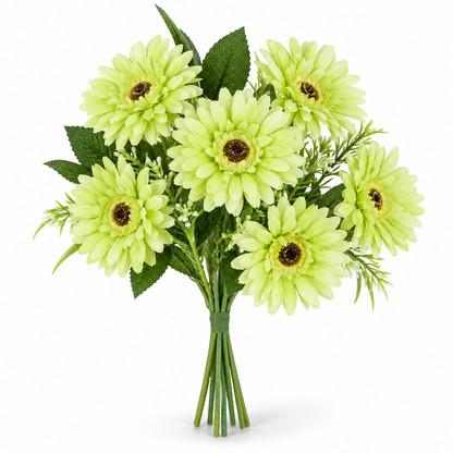 🌼 Realistic Gerbera Daisy Bouquet – 7-Bloom Artificial Flowers for Home Décor