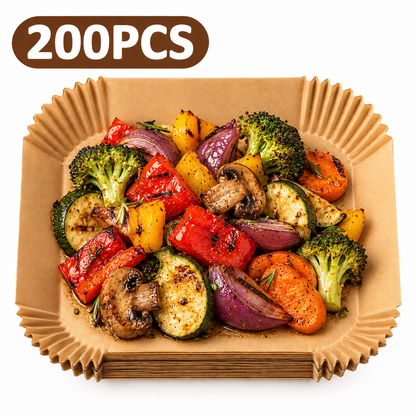 100PCS Disposable Air Fryer Paper Liners – Non-Stick, Oil-Proof & Easy Cleanup