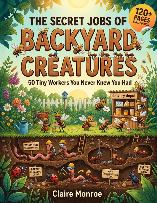 🐞 Backyard Creature Jobs – A Funny Illustrated Nature Guide for Kids