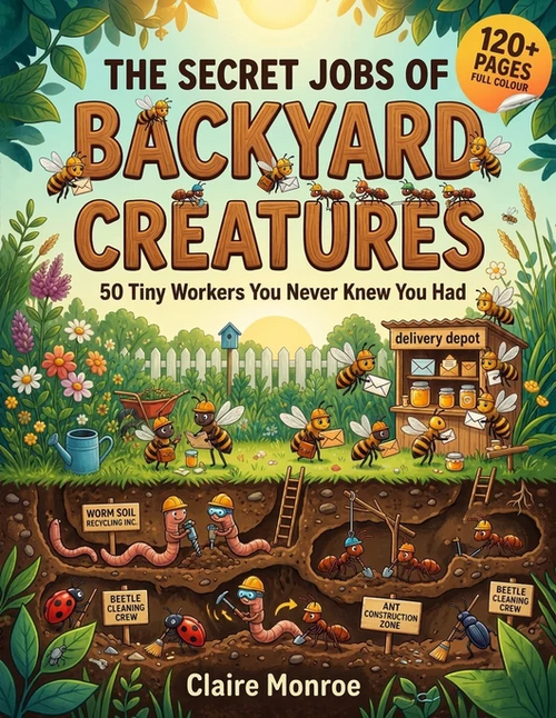 🐞 Backyard Creature Jobs – A Funny Illustrated Nature Guide for Kids
