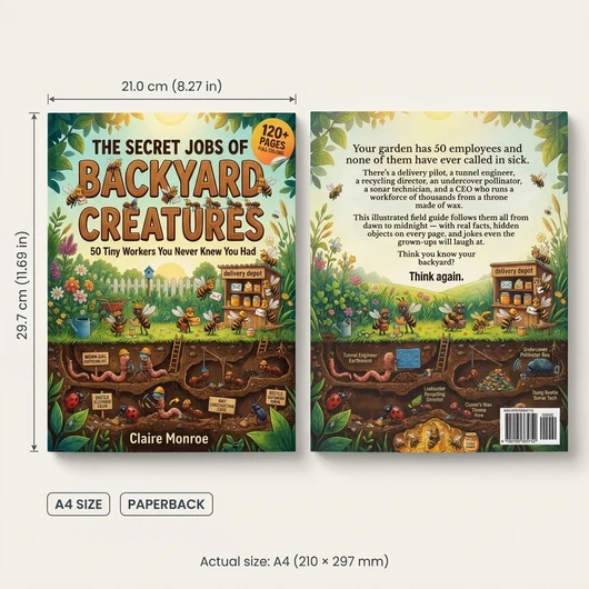 🐞 Backyard Creature Jobs – A Funny Illustrated Nature Guide for Kids