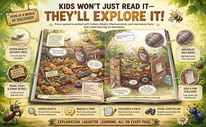 🐞 Backyard Creature Jobs – A Funny Illustrated Nature Guide for Kids