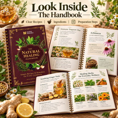 🌿 The Natural Healing Handbook – 256 Herbal Remedies & Everyday Wellness Recipes