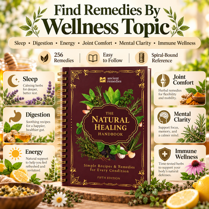 🌿 The Natural Healing Handbook – 256 Herbal Remedies & Everyday Wellness Recipes