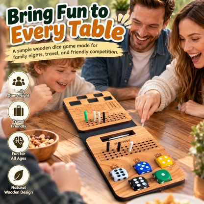 ⚓Ship, Captain, Crew – A Classic Wooden Dice Game For Family & Travel Fun