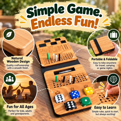 ⚓Ship, Captain, Crew – A Classic Wooden Dice Game For Family & Travel Fun