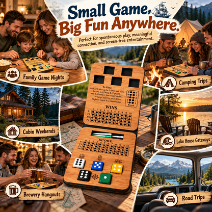 ⚓Ship, Captain, Crew – A Classic Wooden Dice Game For Family & Travel Fun