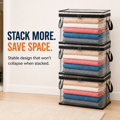Hot Sale 75% OFF Large Heavy-Duty Thick Plastic Clear Storage Bag for Clothes, Moving & Storage