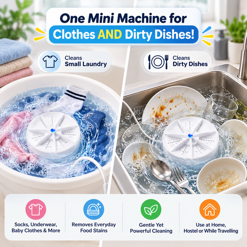 🔥 New Large Dual-Spin Turbo Washer — Powerful Cleaning Anywhere! 🫧