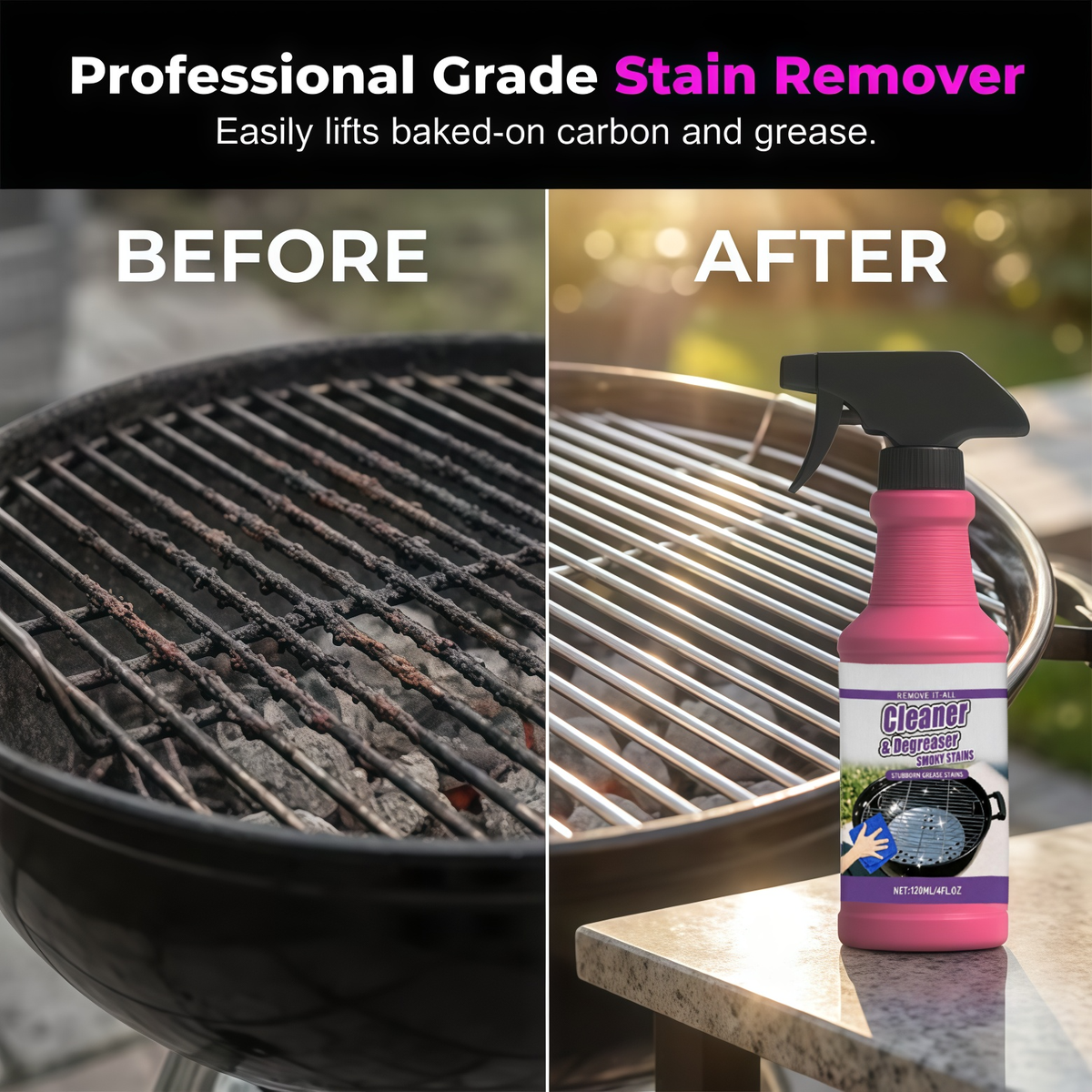 🔥 Fast-Acting Grill Degreaser — Powerful Grease Cleaner + 🎁FREE Towel & Sponge🎁