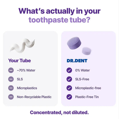 🔥😍BUY 1 GET 1 FREE-Purple Toothpaste Tablets With Hydroxyapatite & PAP🦷