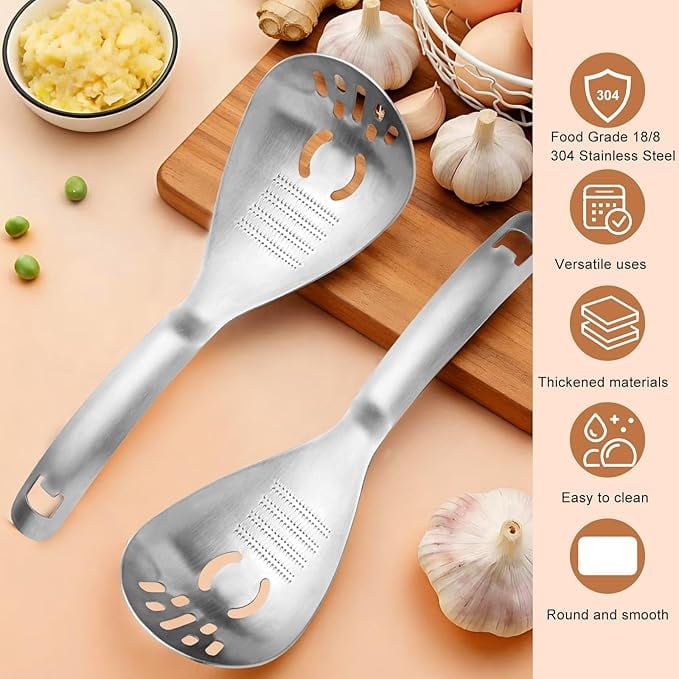 ⚡ Multifunctional Stainless Steel Kitchen Spoon — One Spoon, More Uses! 🍴
