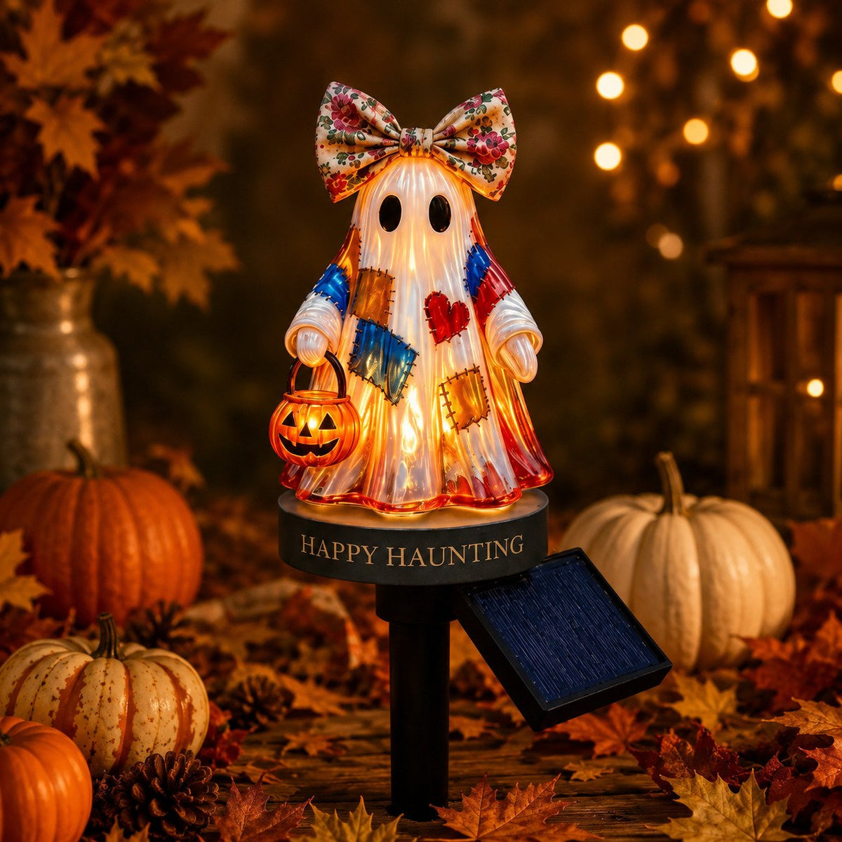 Solar Halloween Ghost Garden Stake Light