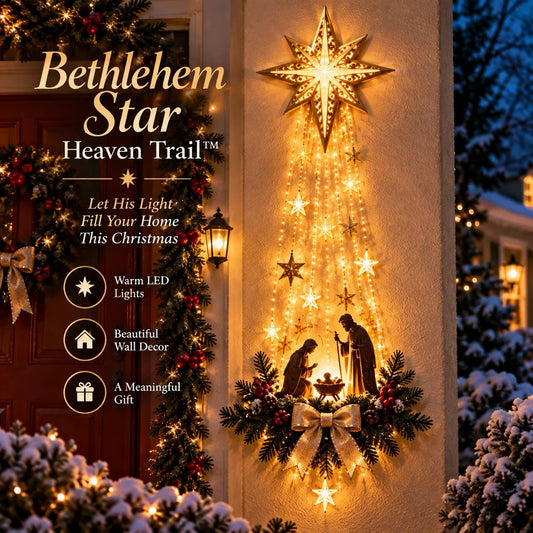 🔥Buy 2 Get 10% OFF🔥✝️ Bethlehem Star of Faith™ – Lighted Nativity Wall Decor✝️✝️