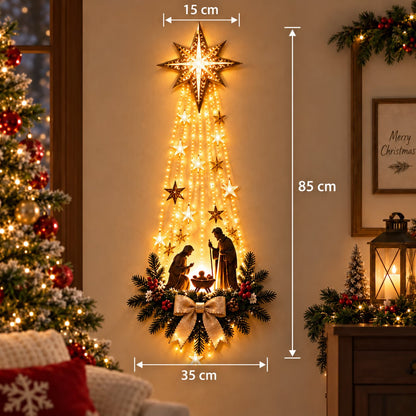 🔥Buy 2 Get 10% OFF🔥✝️ Bethlehem Star of Faith™ – Lighted Nativity Wall Decor✝️✝️