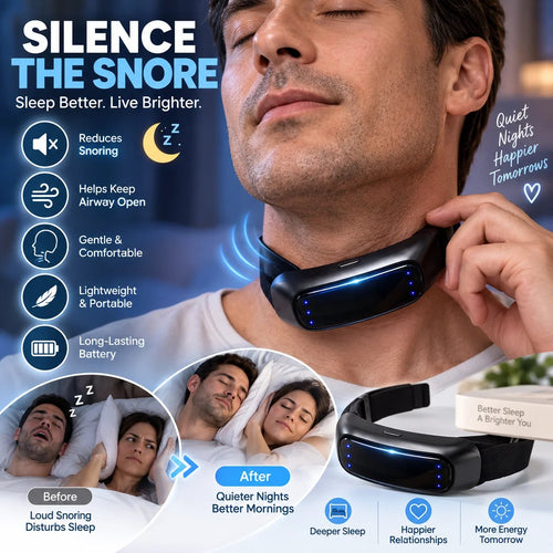 🌙 HOT SALE | Snoring Support Neck Wearable – Lightweight Hands-Free Bedtime Device for Quieter Night Routines