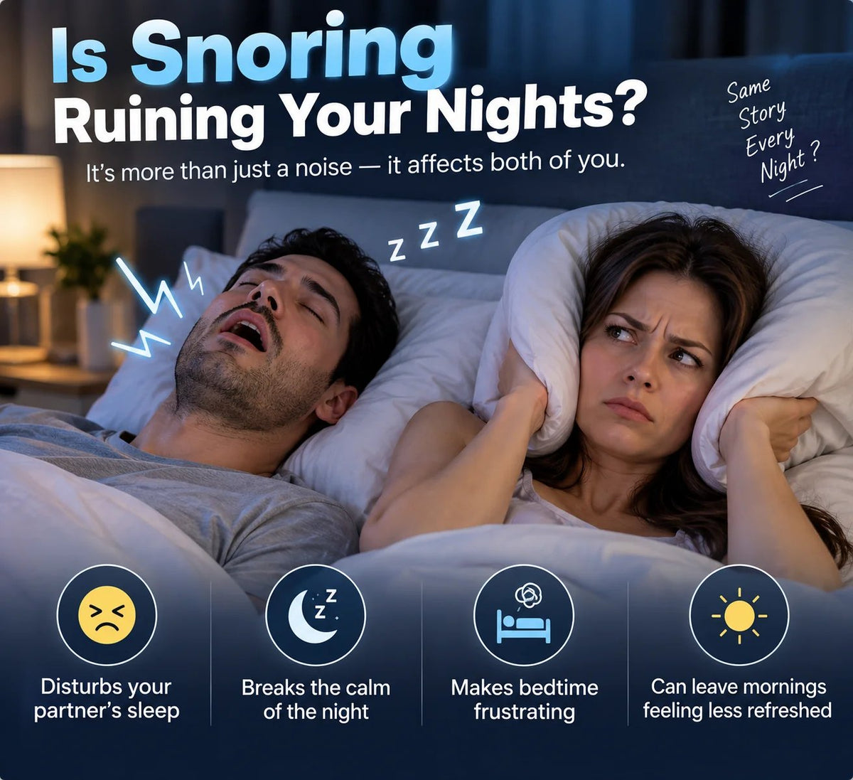 🌙 HOT SALE | Snoring Support Neck Wearable – Lightweight Hands-Free Bedtime Device for Quieter Night Routines