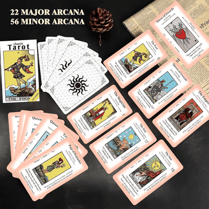 🔮Tarot Learning Set💜beginner friendly Divination Tools📔Essential Tarot Kit for Beginners✨