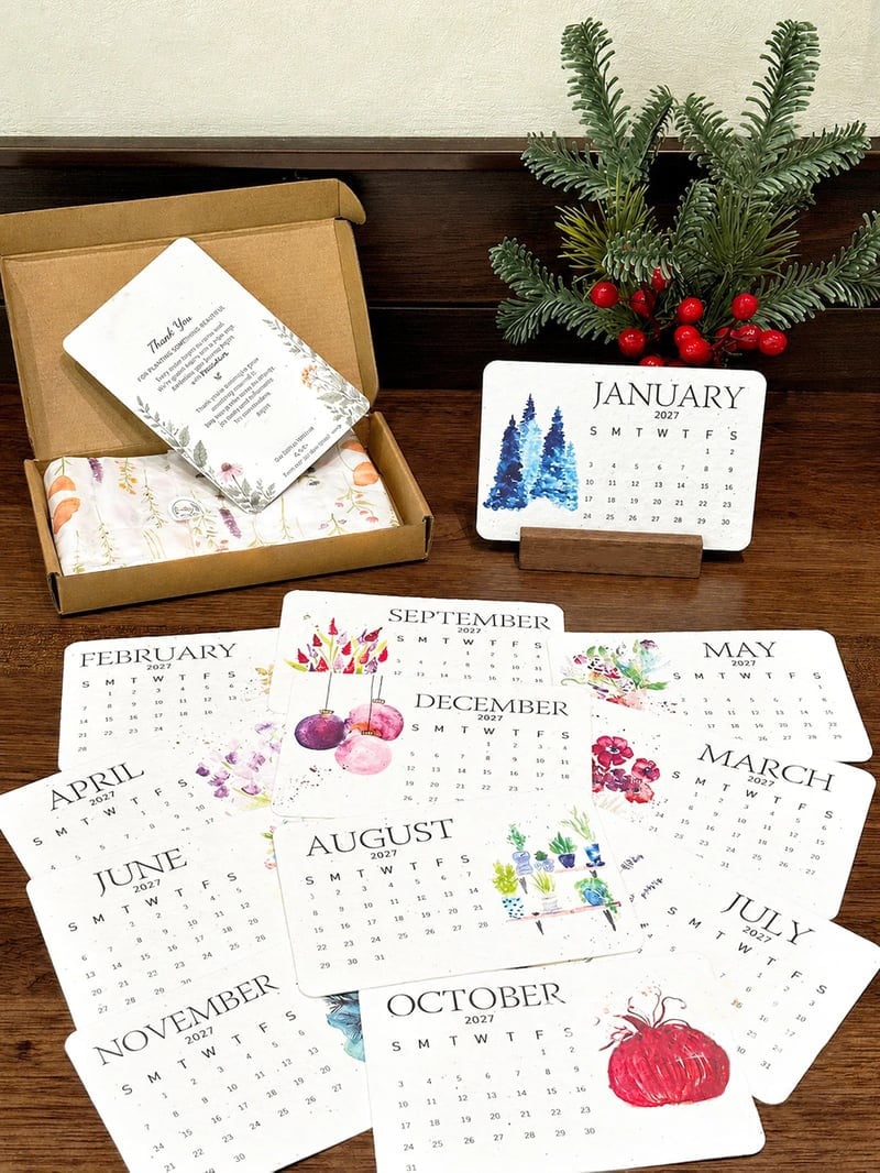🌱 2027 Plantable Seed Calendar — Grow Something Beautiful! ✨