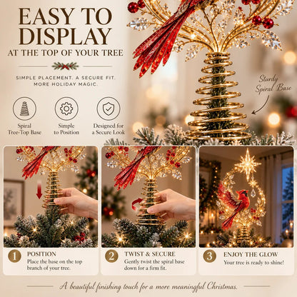 💯❤️‍🔥Cardinal Heaven’s Light Tree Topper