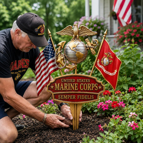 Last Day Promo: 49% OFF 🎖️- US Military Branch Tribute Garden Stake Collection