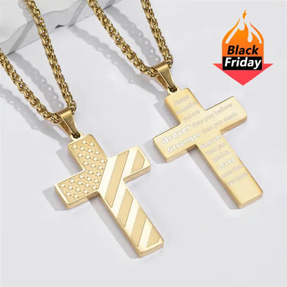 ⚡🎉Flag Cross Necklace,Best Gifts