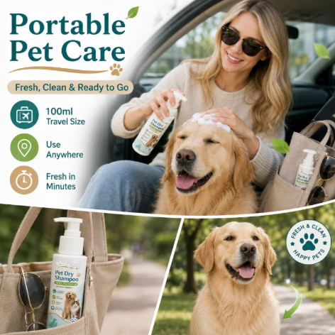 🫧 Freshen Up Your Furry Friend — No Water Needed! 🐾