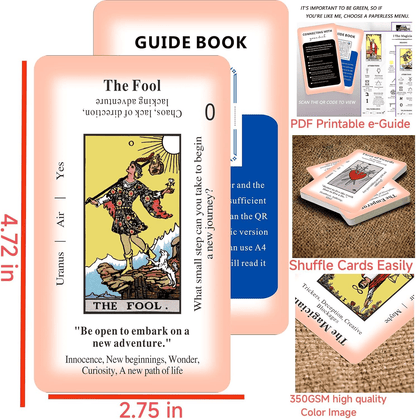 🔮Tarot Learning Set💜beginner friendly Divination Tools📔Essential Tarot Kit for Beginners✨