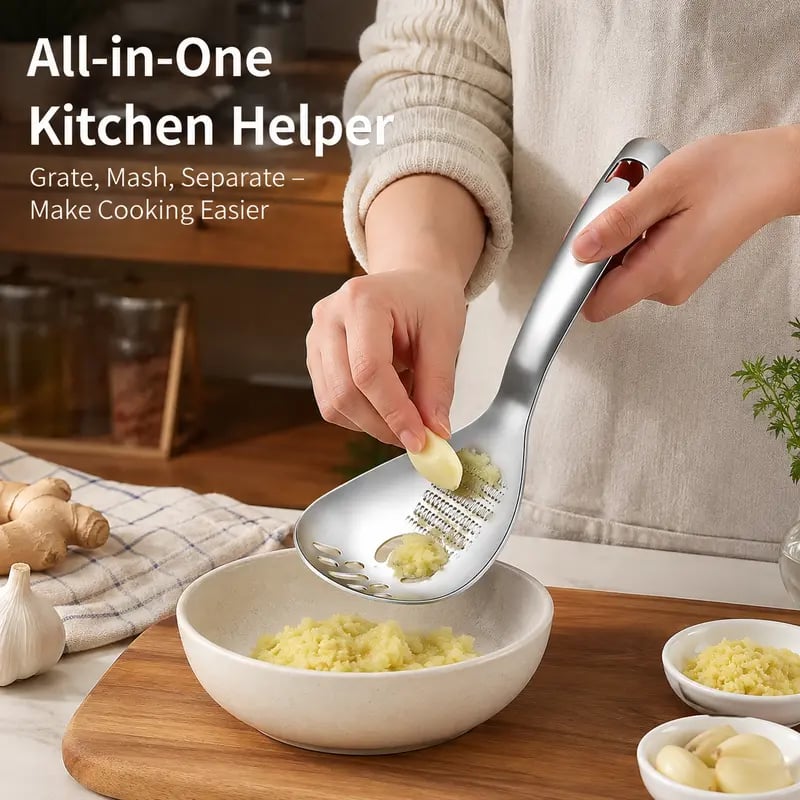 ⚡ Multifunctional Stainless Steel Kitchen Spoon — One Spoon, More Uses! 🍴