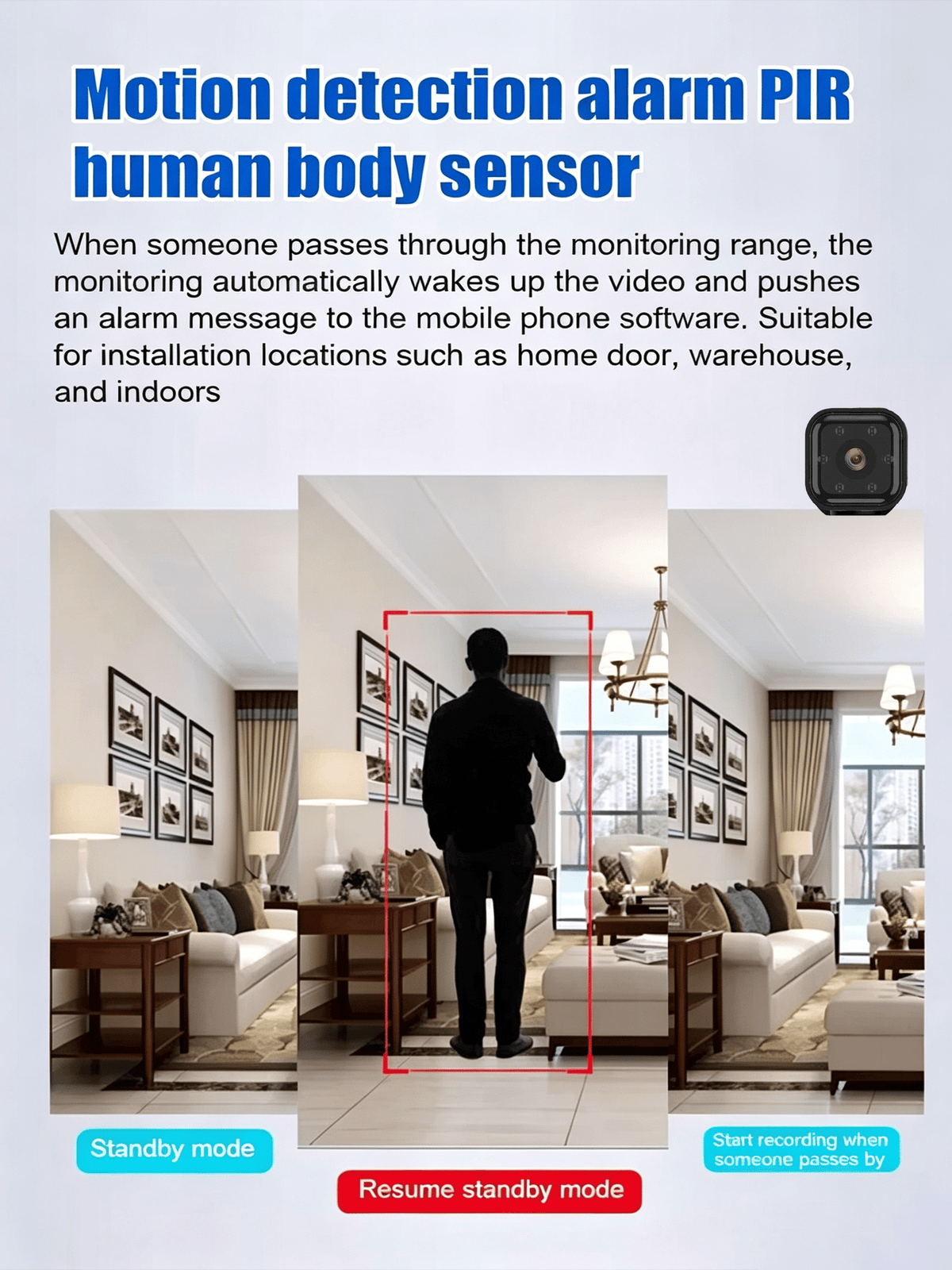 W03 Smart WiFi Security Camera – 1080P HD, Night Vision, Low Power