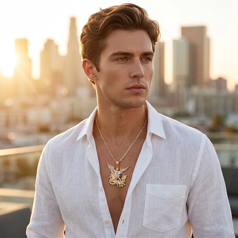 🪽 Angel Guardian Pendant Necklace — Meaningful Protection Jewelry ✨