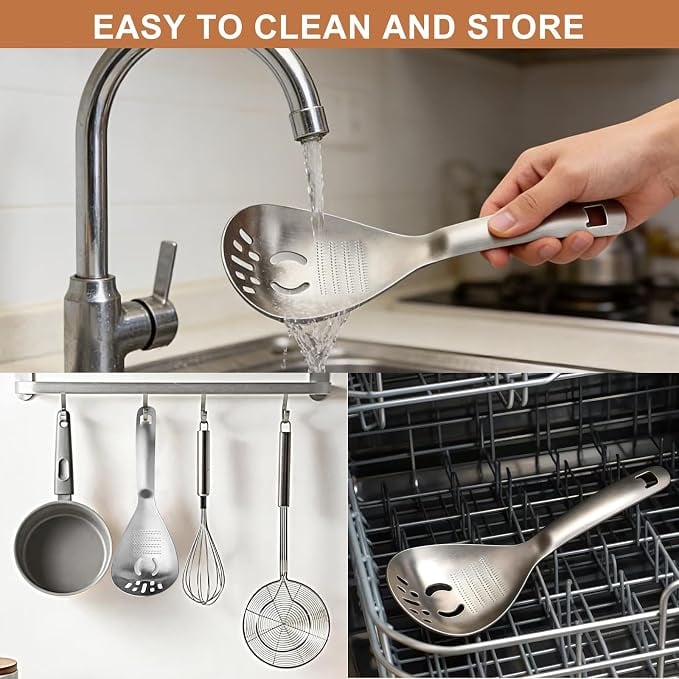 ⚡ Multifunctional Stainless Steel Kitchen Spoon — One Spoon, More Uses! 🍴