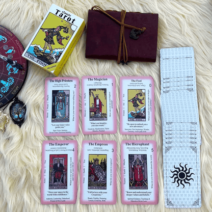 🔮Tarot Learning Set💜beginner friendly Divination Tools📔Essential Tarot Kit for Beginners✨