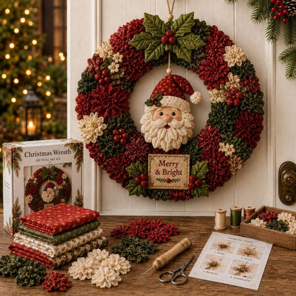 ❄️🎄3D Fabric Poke Wreath DIY Kit