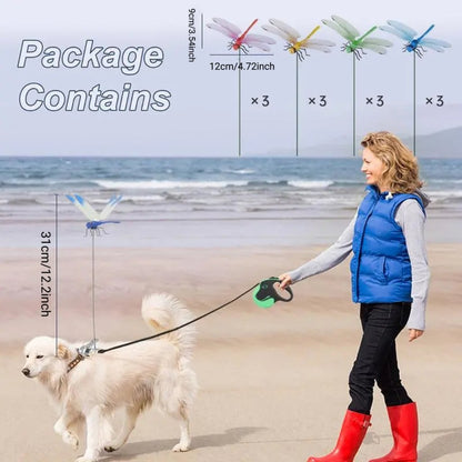 12 Counts Outdoor Fake Dragonfly Rod Clip